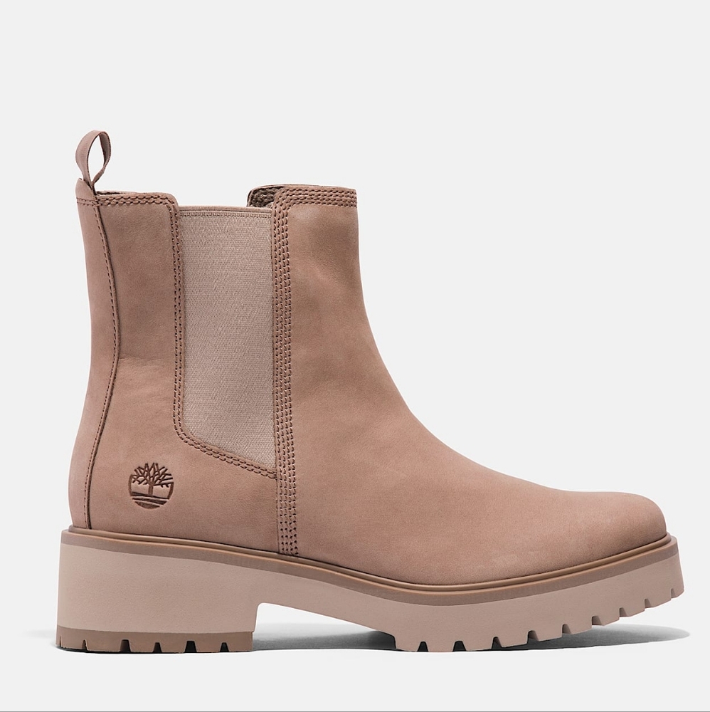 Timberland Womens Carnaby Cool Mid Chelsea Boot Taupe Gray